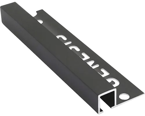 Baghetă pătrată din aluminiu pentru muchii exterioare 10x12 mm 2,5 m negru mat TDP120.17 buc