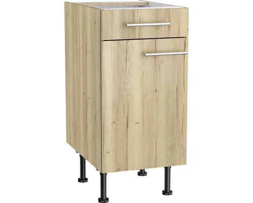 Corp inferior bucătărie Optifit Erik290, 40 cm, 1 ușă 1 sertar, stejar buc