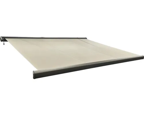 Marchiză/Copertină retractabilă casetată motorizată cu telecomandă Sonnino 4x3 m cu iluminare LED bej buc