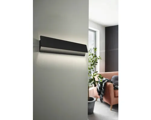 Aplică perete interior cu LED integrat Eglo Zubialde 1x12W, oțel/negru buc