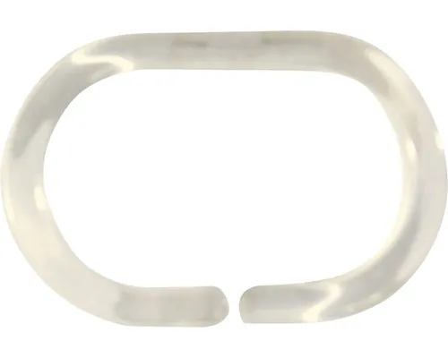 Inele din material plastic pentru perdeaua de duș, transparente, 12 buc