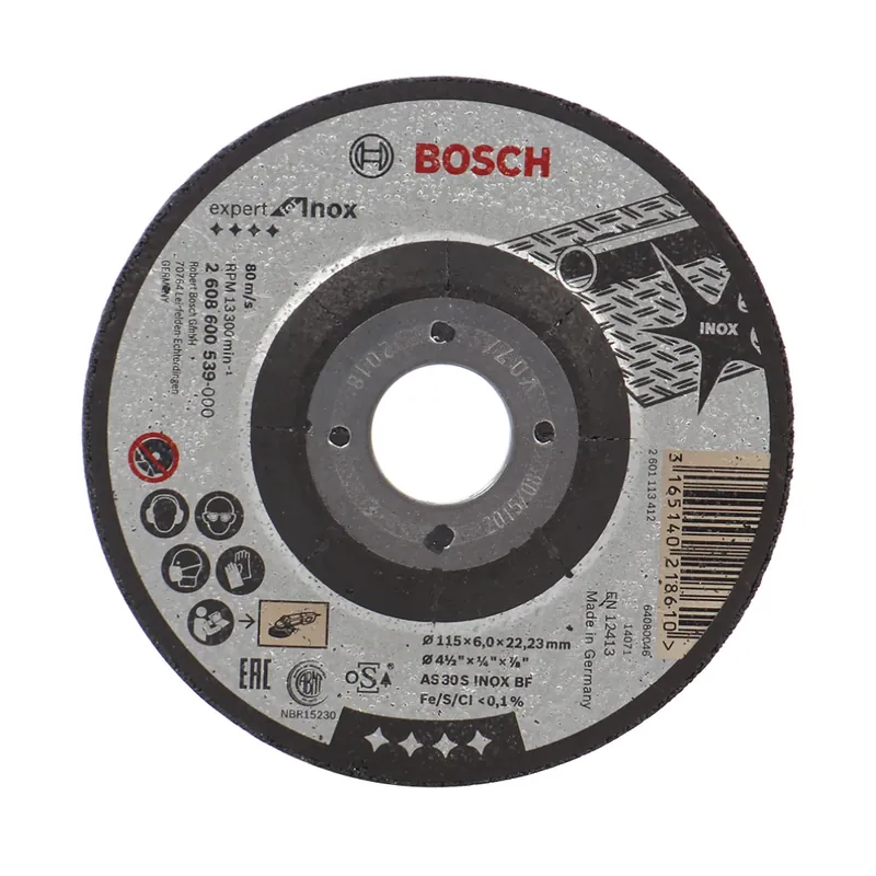 Disc polizare inox, Bosch Expert for Inox, 115 x 22.23 x 6 mm buc