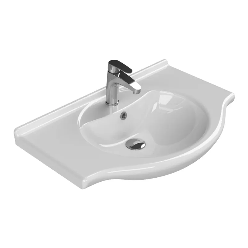 Lavoar incastrat baie, Arthema art. 0075, alb, rotunjit, 75.5 cm buc