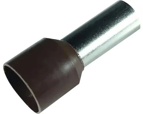 Pini terminali izolați Starke 10mm², 50 bucăți, pentru conductor lițat, culoare maro pac