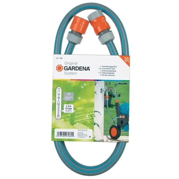Furtun de gradina, pentru apa, Gardena 18040 20, 12.5 mm, 1.5 m + conectori buc