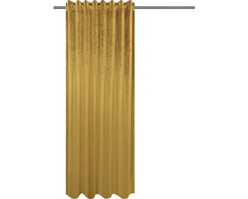 Draperie cu rejansă Solevito Velvet galben muștar 140x280 cm buc