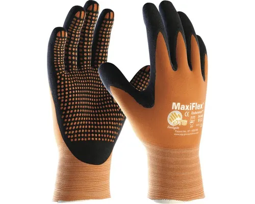 Mănuși de protecție ATG MaxiFlex Endurance din nailon & lycra, impregnate cu nitril, mărimea 9 pereche