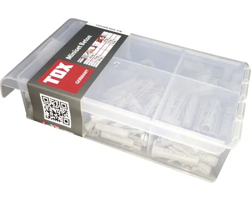 Set dibluri fără șurub Tox Miniset Beton, 245 piese buc