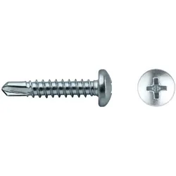 Surub autoforant cap bombat DIN7504N 4.2x19 ZN 50buc/set