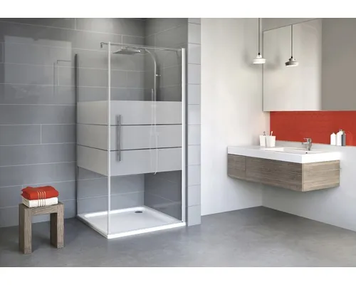 Cabină de duș pătrată Schulte Alexa Style 2.0, 80x80x192 cm, sticlă securizată Depoli, profil cromat buc