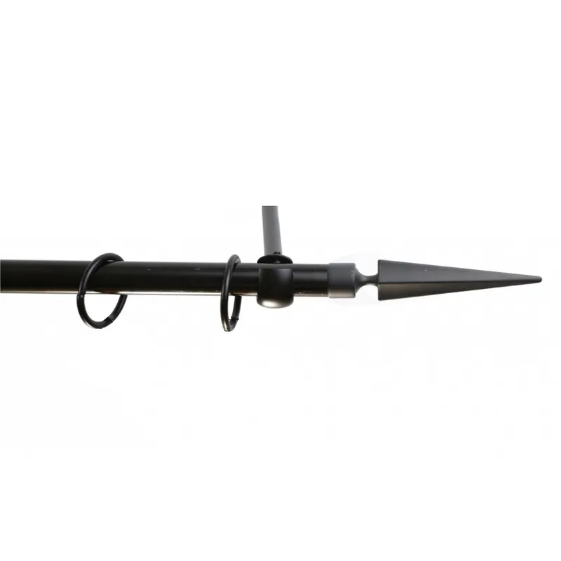 Galerie metalica cu capat sulita, diametru 16 mm, negru-auriu, 160 cm