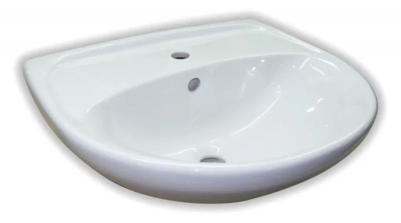 Lavoar baie, Jika, ceramica, alb lucios, 55x45x19.5cm