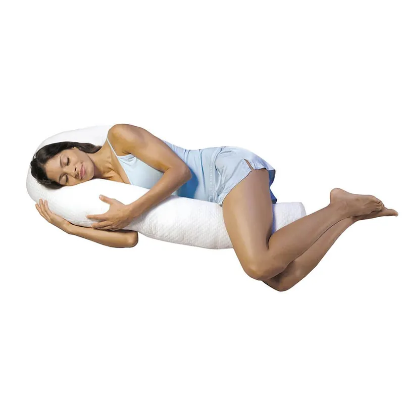 Perna ergonomica pentru intregul corp, 132x63,5x15 cm, textil, alb