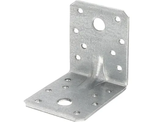 Colțar metalic perforat Alberts 70x70x55x2,5 mm, rigidizat buc