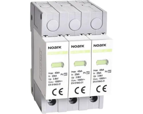 Descărcător Noark SPD Ex9UEP, clasa 2, 3P 1200 V DC, pentru sisteme fotovoltaice fără împământare buc