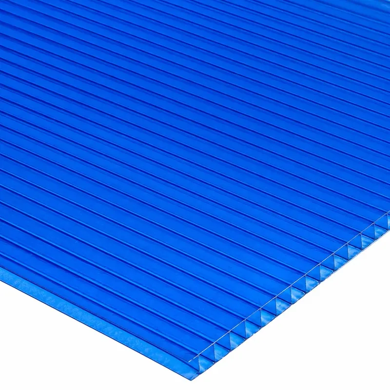 Policarbonat celular cu 2 pereti, albastru, 6000 x 2100 x 6 mm, Car