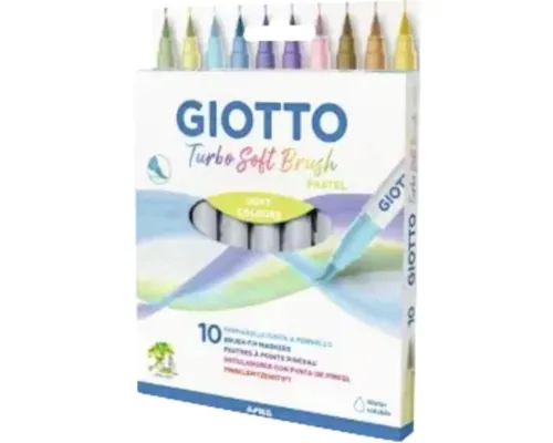 Set 10 carioci culori pastelate Giotto Soft Brush Pastel buc