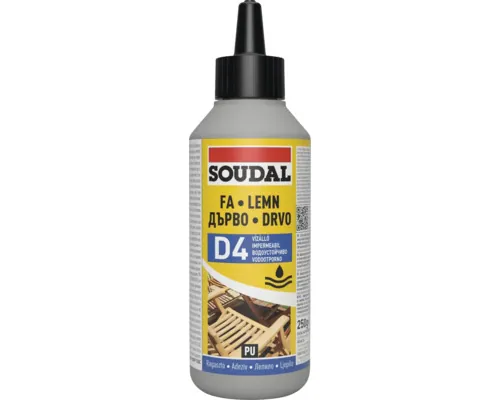 Adeziv poliuretanic pentru lemn SOUDAL 66A cu rezistență la apă D4 250 g buc