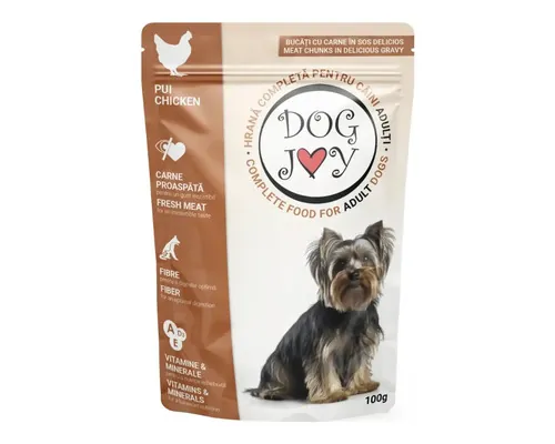Hrană umedă pentru câini DOG JOY Adult cu pui 100 g buc