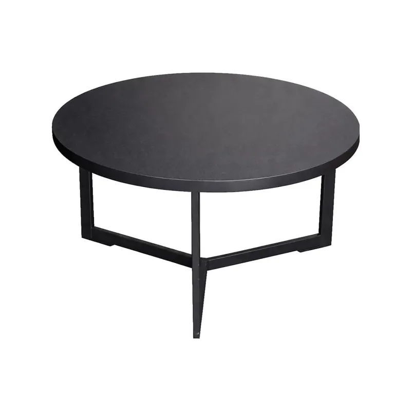 Masuta, 60x60x35 cm, cadru metalic, blat MDF, antracit