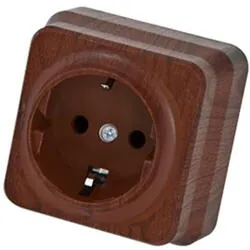 Priza cu cp 16A misya Wenge GU-YWs