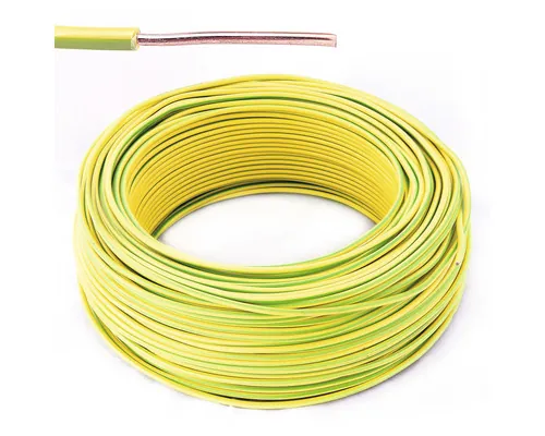 Cablu FY (H07V-U) Iproeb 2,5mm² verde/galben, inel 100m rola