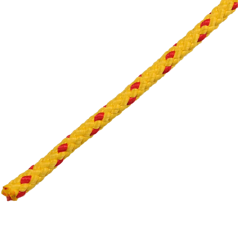 Franghie din polipropilena, galben-rosu, grosime 8 mm