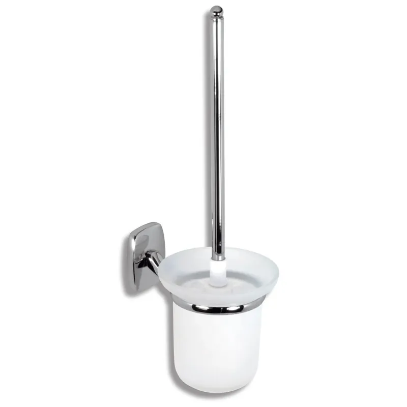 Perie WC Ferro Orfeus 6933.0, suspendat, metal + sticla mata buc