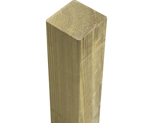 Stâlp gard lemn 9x9x185 cm lemn verzui buc