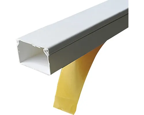 Canal cablu Canalux 40x16 mm 2m alb, cu bandă autoadezivă buc