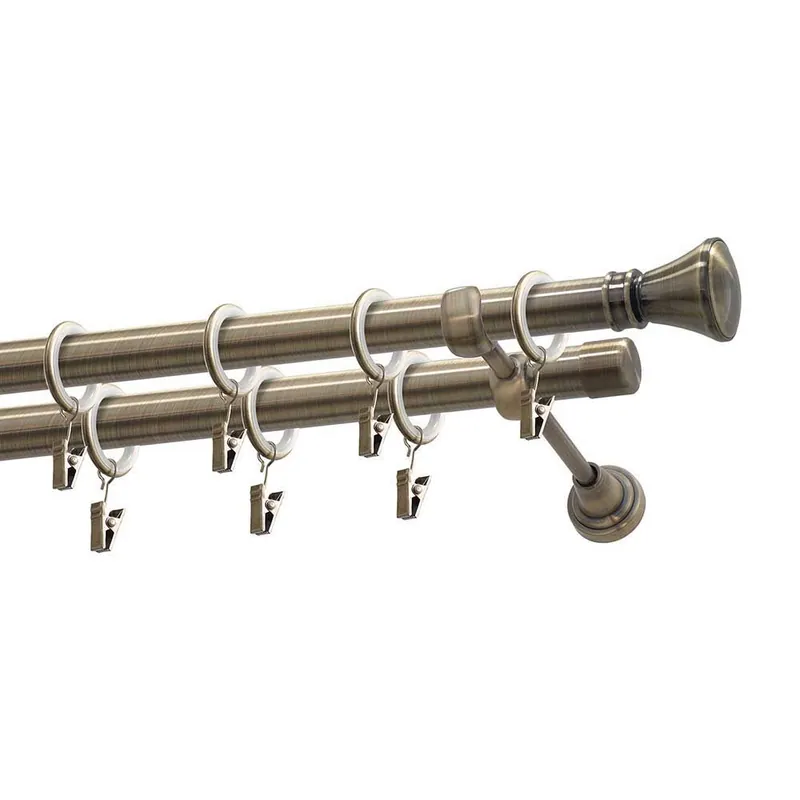 Galerie metalica, accesorii incluse kit gal.metal Jazz dbl.19/19mm 160cm aur.ant.