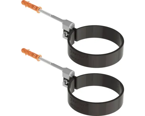 Set 2 bucăți brățară burlan PVC PRECIT Ø 63 mm maro ciocolată pac