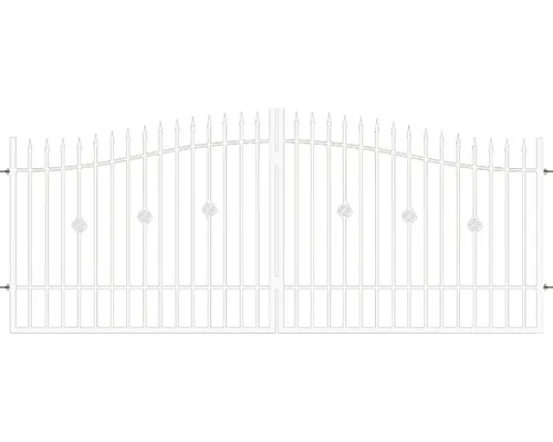 Poartă metalică dublă Polbram Bega 130-150x400 cm negru buc