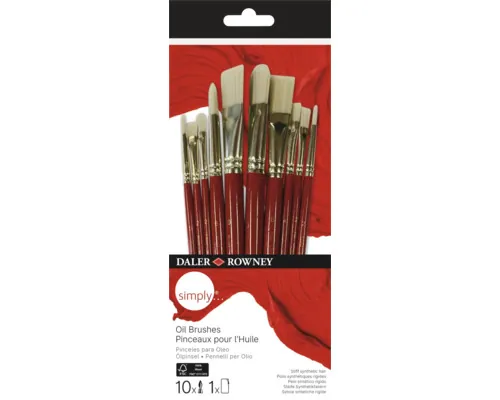 Set 10 pensule pictură ulei Simply Daler Rowney buc