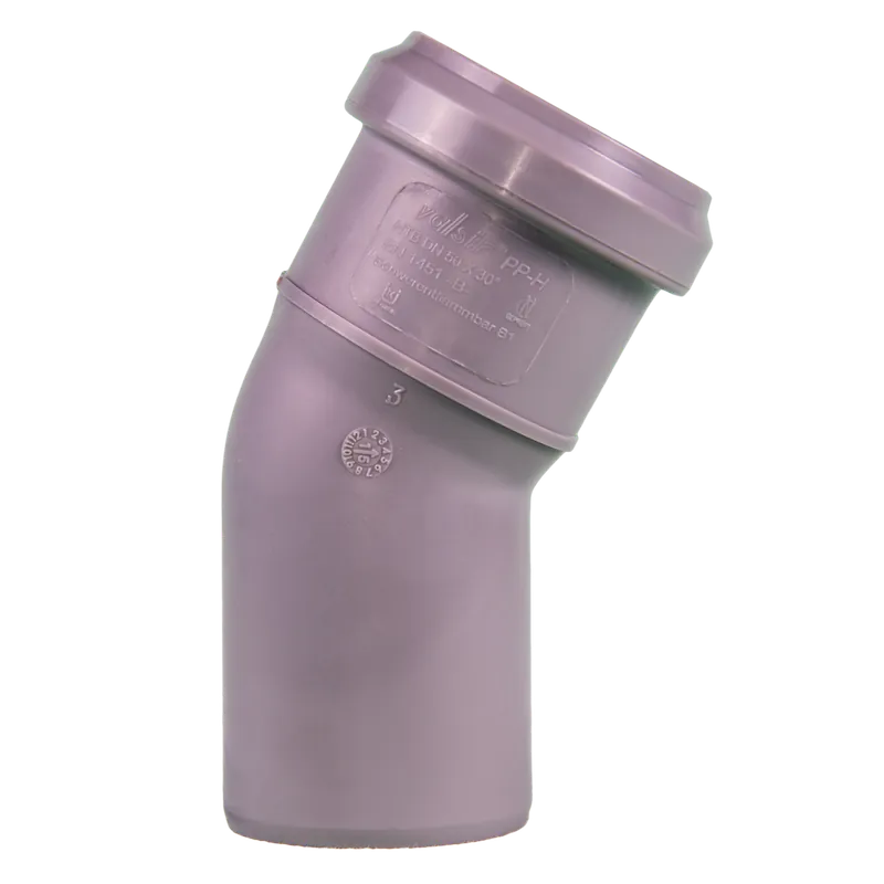 Cot PP pentru canalizare interioara Valrom, gri, 50 mm, 30 grade