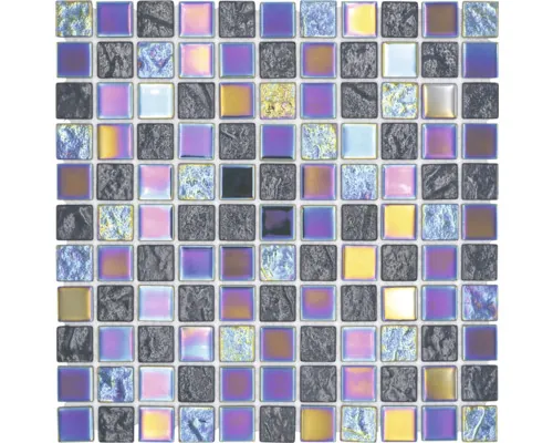 Mozaic piscină sticlă CM S265 albastru 30,4x30,4 cm buc