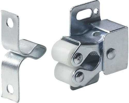 Opritor de ușă cu 2 role Hettich 14x33x28 mm, oțel zincat, pachet 10 bucăți pac