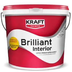 Vopsea lavabila interior brilliant 8.5l f Kraft
