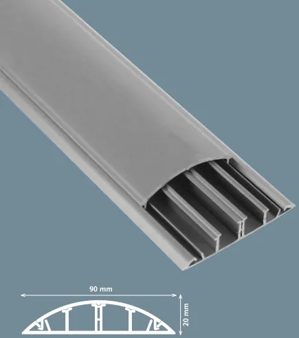 CANAL PVC PARDOSEALA 90X20