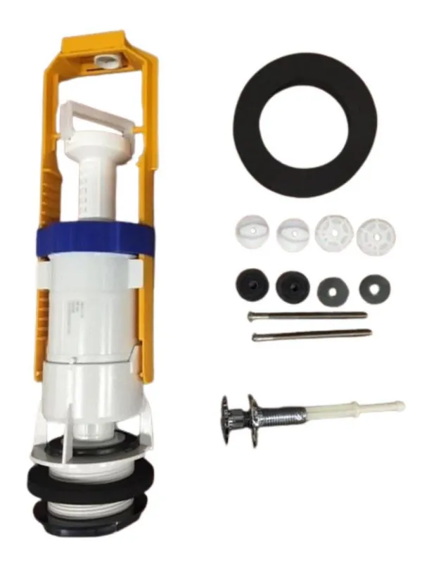 Mecanism (armatura) universal cu ridicare monocomanda, Oli, buton crom, sistem fixare, pentru rezervor WC