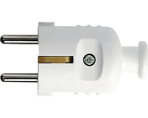 Ștecher cu contact de protecție CP N&L Elektrotechnik 16A, alb buc