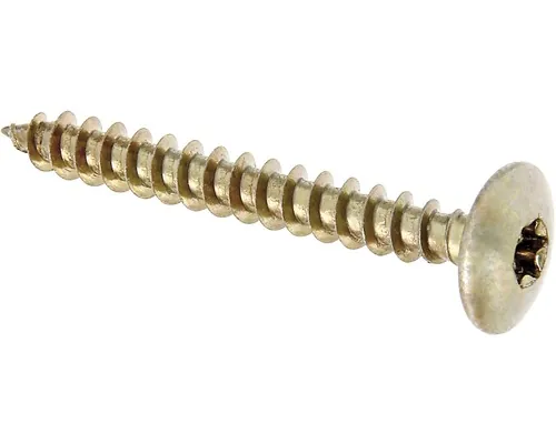Șuruburi pentru lemn cu cap bombat Torx Alberts Maxi-Fix 6x50 mm oțel zincat galben, 4 bucăți pac