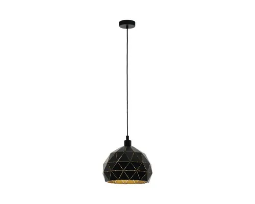 Pendul Eglo Roccaforte E27 max. 1x60W Ø400 mm, negru/auriu buc