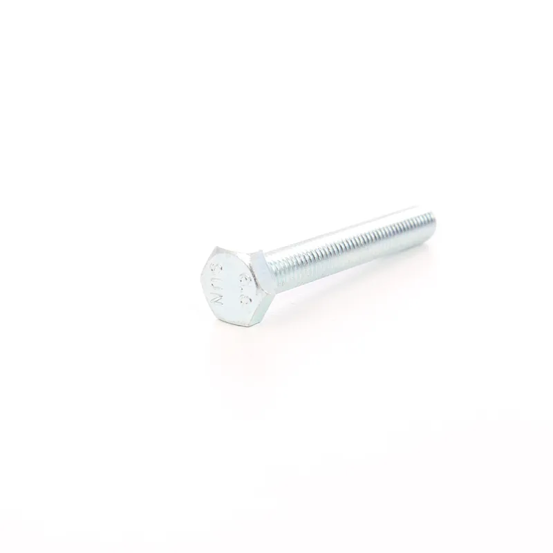 Surub cu cap hexagonal, filetat complet, otel, zincat alb, M10 x 60 mm buc