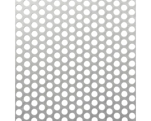Tablă perforată metalică Alberts 250x500 mm, diametru perforații Ø8mm, perforaţii rotunde buc