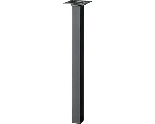 Picior mobilă pătrat Tarrox 25x25x400 mm, negru buc