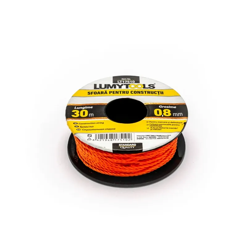Sfoara polipropilena, pentru constructii, 30 m x 0.8 mm buc