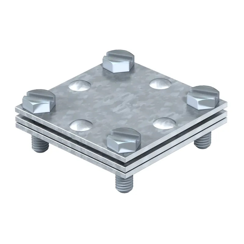 Legatura cruce platbanda Obo 30 FT 5314518, cu placa intermediara, otel zincat buc