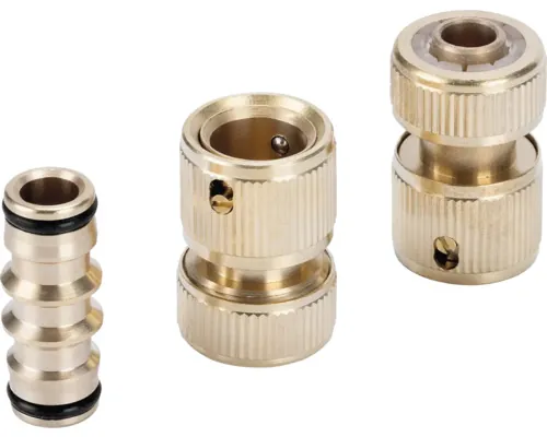 Set conectare furtun Palisad, adaptor+2 conectori cu aquastop, alamă, 1/2" buc