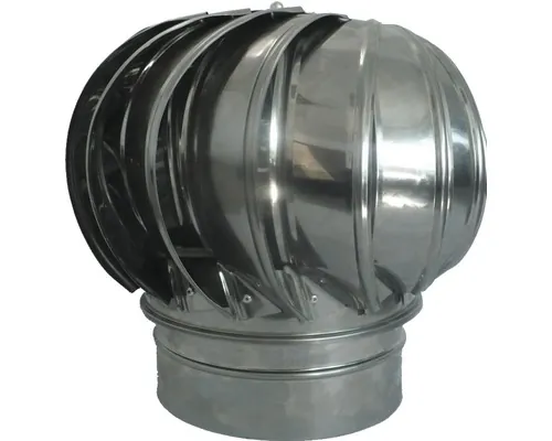 Capac terminal rotativ simplu perete din inox Ø180 mm buc